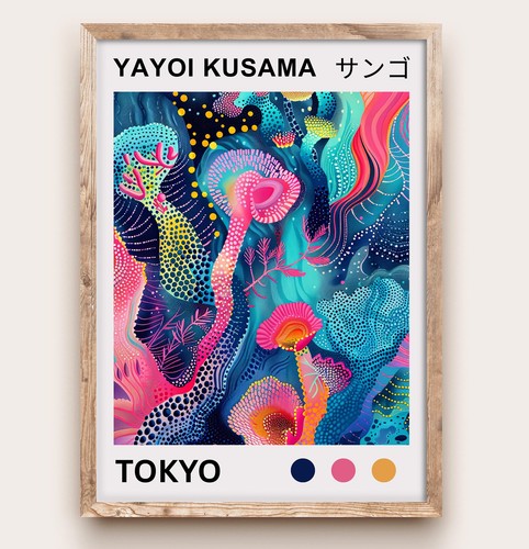 Yayoi kusama pilz poster - kusama,
