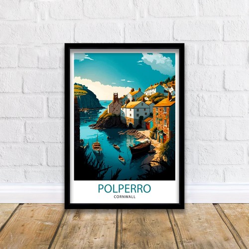 Polperro cornwall reise - polperro, poster