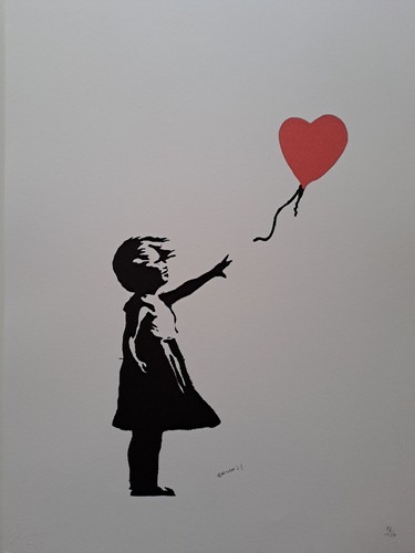 Banksy kunstdruck balloon - kunstdruck,